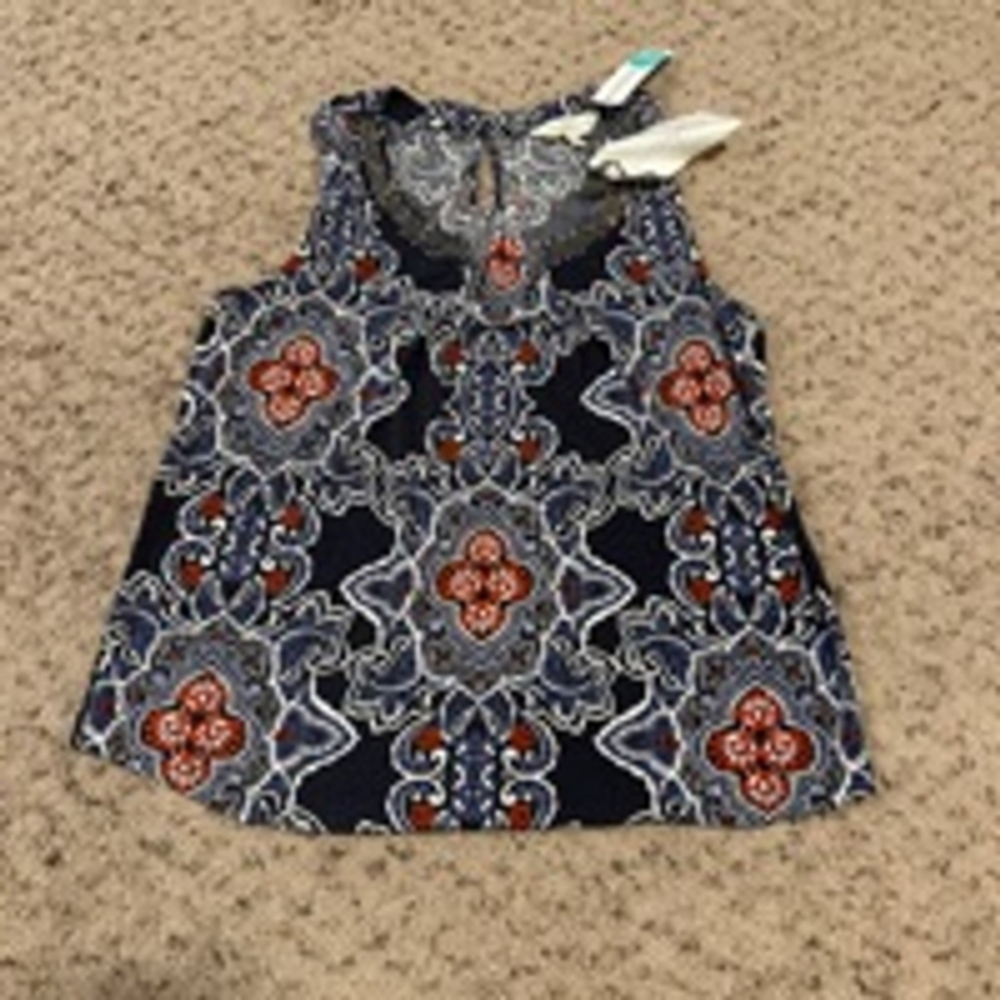 Women's Magnolia Grace Top XL Blue Red